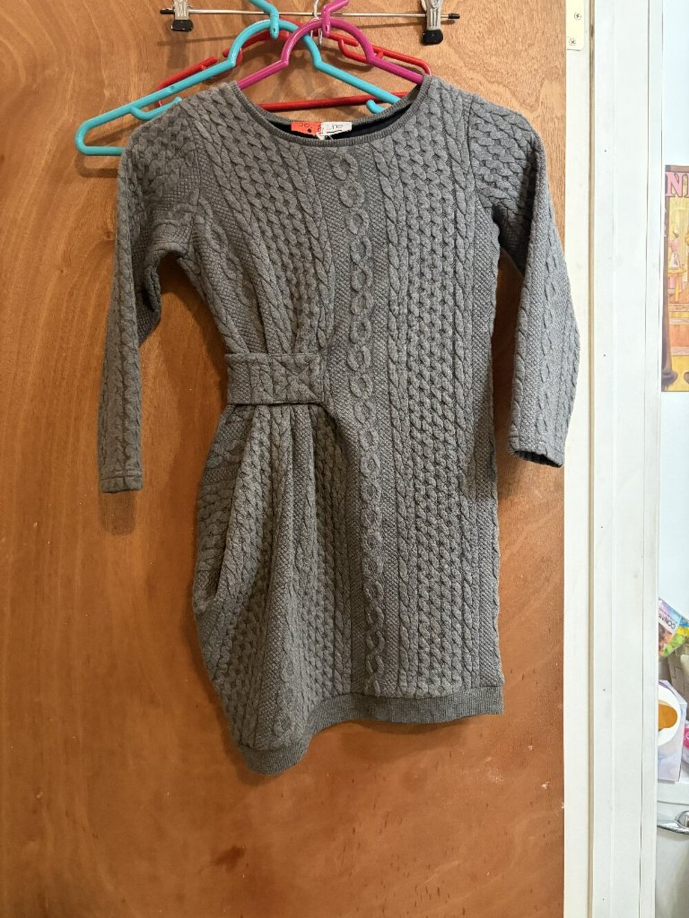 Dot & Line Gray Wool Gray Dress size 6 New without tags